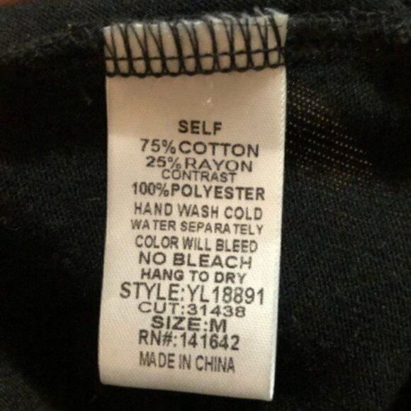 Ya Los Angeles Sweater Swing Button Dress Black M - Picture 10 of 11